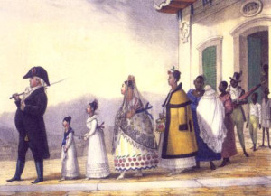 Aquarela de Jean-Baptiste Debret, "Viagem pitoresca e histórica ao Brasil". 